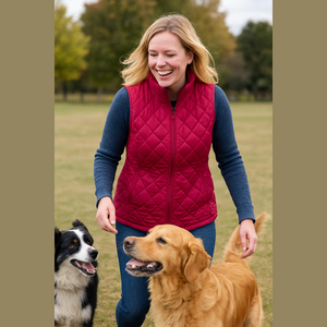 Women's Quilted Vest - Pink